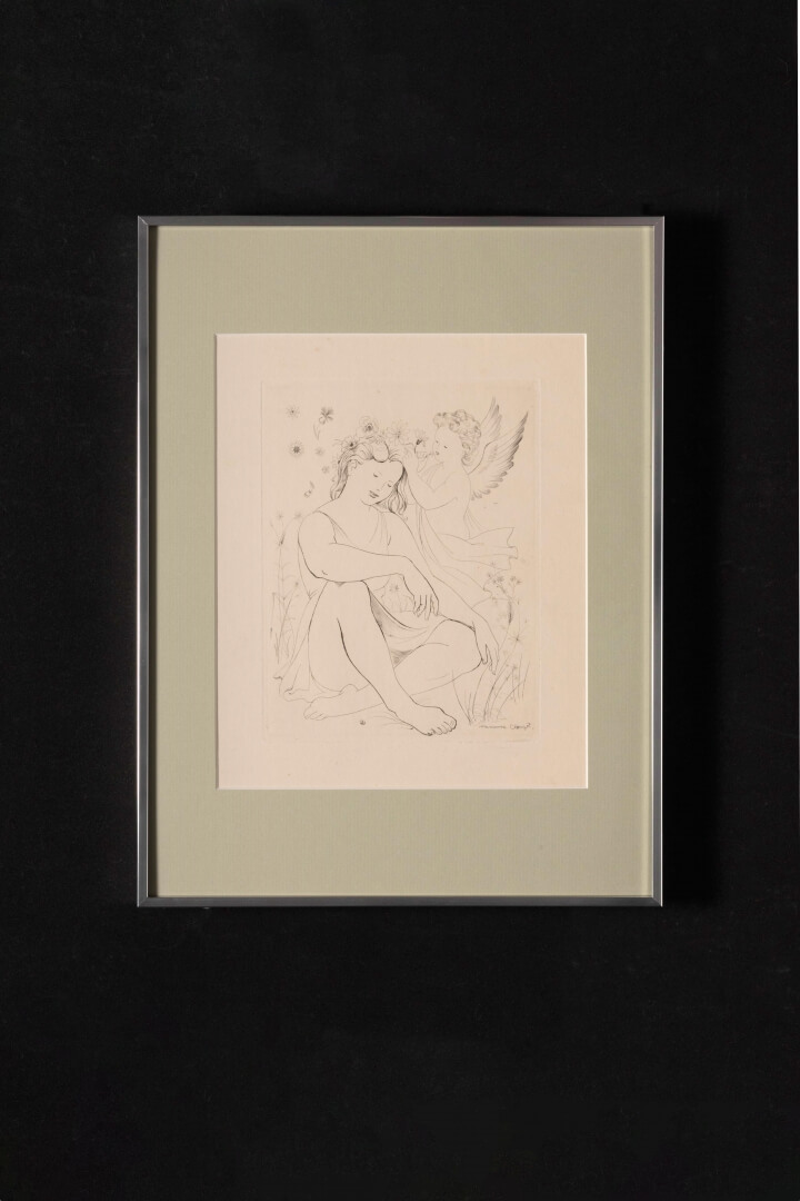 Jeune fille avec l’ange (gravure)